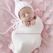 Ribbed Pixie Hat -- Pale Pink -- Photography Prop