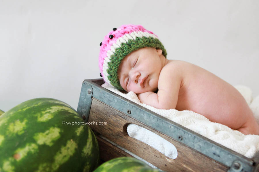 -- Watermelon Baby Hat -- Photography Prop